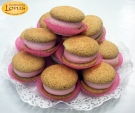 Macaron (μακαρόν) με γέμιση φράουλα