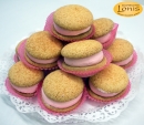 Macaron (μακαρόν) με γέμιση φράουλα